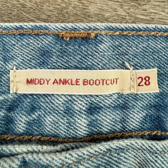 Levi's Women Middy Ankle Bootcut Jeans Size 28 Vintage Inspired Big E Light Wash - Picture 6 of 11